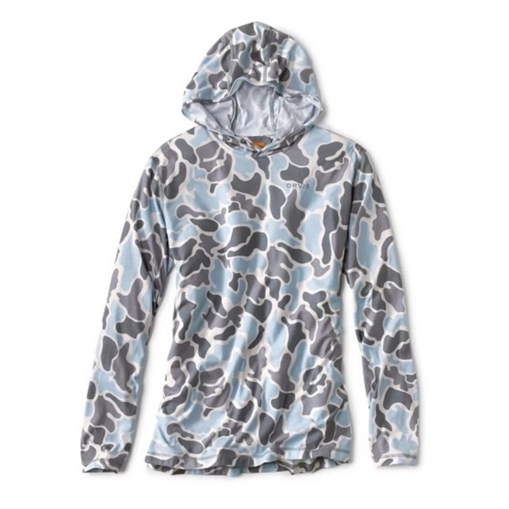 Orvis drirelease Men’s Printed Hoodie in True Blue Camo, Size Large